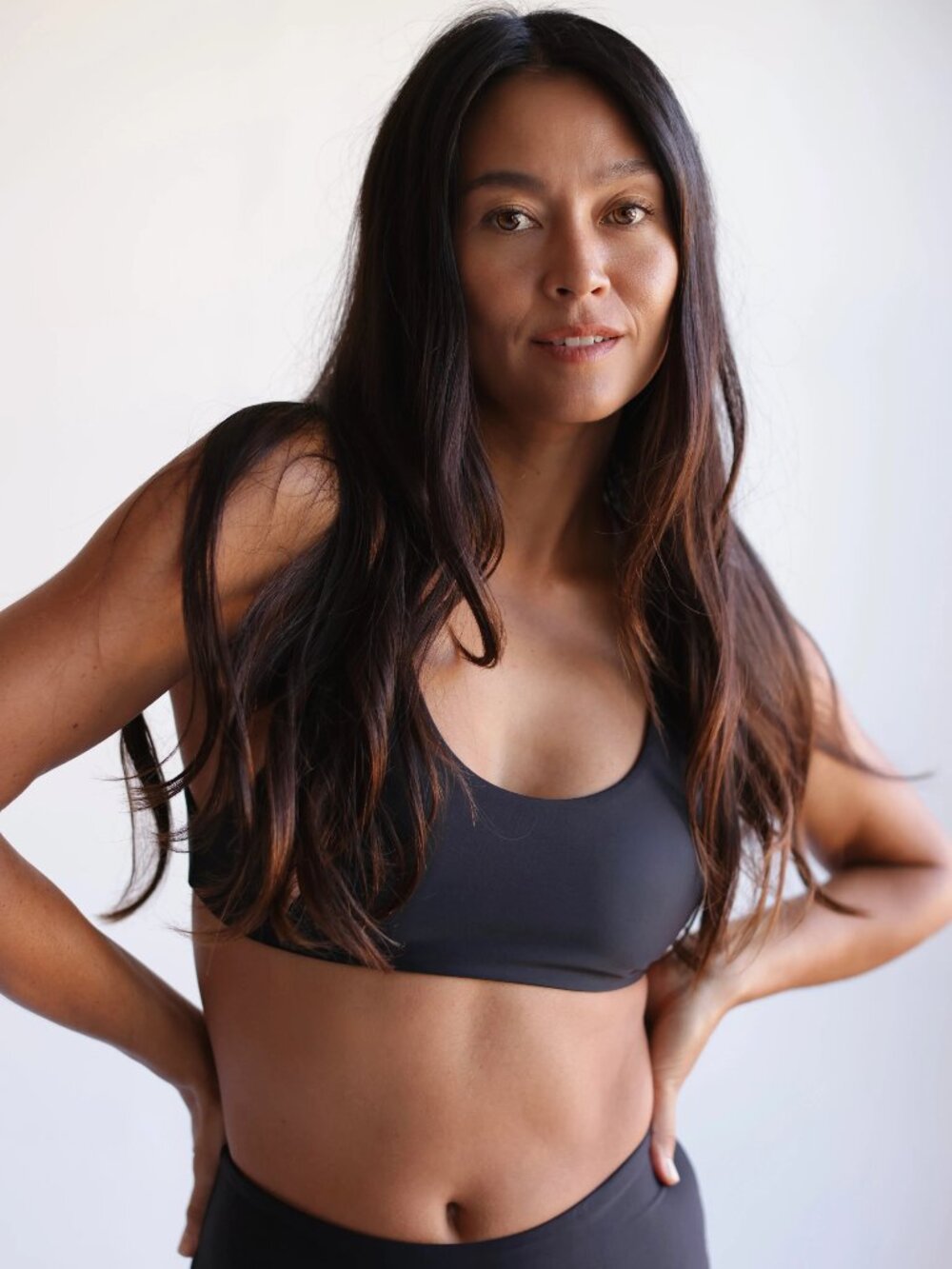 Maoi Swim Esporte Top Bikini Lava Black Size Large New NWOT